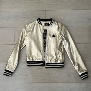 Disney gold Mickey collection bomber jacket